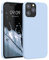 kwmobile Handyhülle für iPhone 12 Hülle/iPhone 12 Pro Hülle - Silikon Handy Case - weiche Oberfläche - kabelloses Laden - Hellblau matt