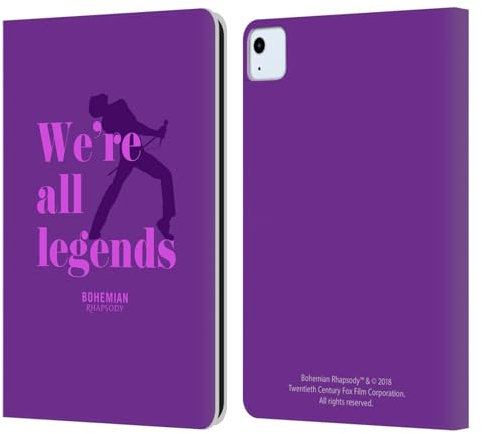 Head Case Designs Licenciado Oficialmente Queen Leyendas Rapsodia Bohemia Carcasa de Cuero Tipo Libro Compatible con Apple iPad Air 2020/2022