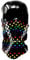REEFLEXX Colour Squares Loop, Schlauchschal Halstuch Multifunktionstuch, bedruckt und mit Reflektoren atmungsaktiv, für Erwachsene