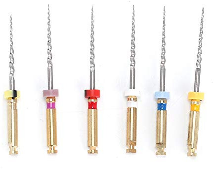 6 Pcs 21mm Professionelle Endodontische Feilen, Zahnärztliche Dental Wurzelkanal Endodontie Drehfeilen Niti Datei Endodontische Nadeln Dental Instrument SX-F3