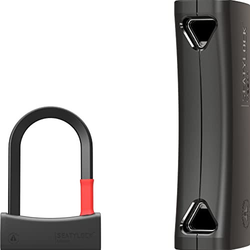 SeatyLock Mason Bike U Lock - Patented Heavy Duty Anti Theft Sold Secure Diamond Rated Bike ULock - High Security Bicycle Lock with Key for Electric and City Bikes (14CM)