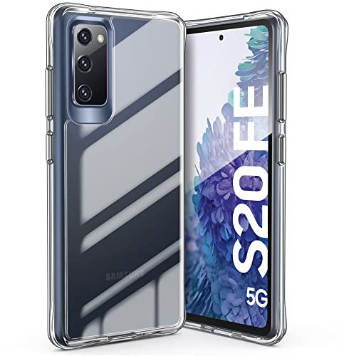 ULAK Hülle für Samsung S20 FE, Transparent Dünn Schutzhülle Hybrid Anti Gelb PC + Anti Scratch TPU Handyhülle Durchsichtig Phone Case für Samsung Galaxy S20 FE 6,5 Zoll - Klar