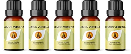 Aroma Energy | Lemon Verbena Essential Oil - 50ml (5 x 10ml Bottles) - 100% Pure & Natural