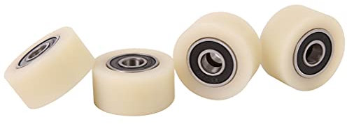 LASANA SMART MACHINES Satz mit 4 Laufrollen mit Kugellager - Nylon Rollen für Palettenhubwagen - Hubwagen Räder Durchmesser 40 mm, Breite 20 mm, Lager 10 mm - Präzise maschinenbearbeitet in der EU