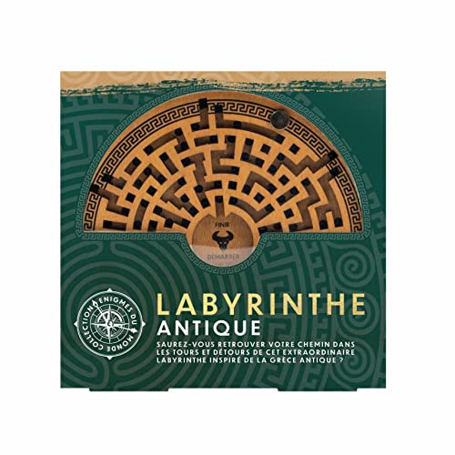 Professor Puzzle - Labyrinthe Antique - Casse-tête en Bois Double Face Inspiré du Mythe du Minotaure - Parviendrez-Vous à relever ce défi Mythique en retrouvant Votre Chemin ?