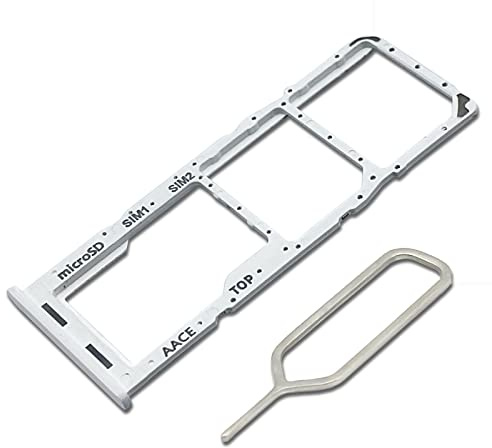 Eonpam Dual SIM Karte Rahmen für Samsung Galaxy A13 4G SM-A135 Card Tray SIM Kartenhalter Slot Schlitten Halter + SIM Pin(Weiß)