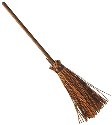 Melody Jane Dolls House Besom Broom Traditional Witches Stick Cleaning Kitchen Accessory