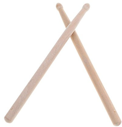 Lot de 2 petites baguettes de batterie de 25 cm, durables et utiles
