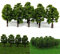HEIBTENY 20 Stück Modellbäume 8 cm Mini-Modellbäume Eisenbahn Landschaft Diorama Baum DIY Modell Eisenbahn Bäume Miniatur Architektonische Landschaft Dekor Zug Layout Zubehör DIY