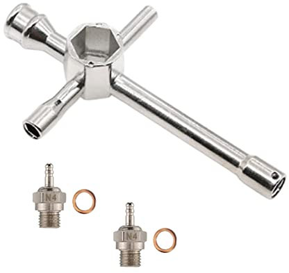 pistro 2 Stück Glühkerzen N3/N4 Hot Spark Nitro Motorteile Ersatz für Kyosho HSP HPI 1/8 1:10 RC Auto LKW Buggy – N4