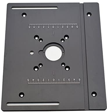 Frästisch Einlegeplatte Aluminiumlegierung Oberfräse Einlegeplatte Fräsertischplatte Router Tischeinsatzplatte Oberfräsentisch Holzfräsen Holzbearbeitungsbänken Flip-Board Trimmmaschine Fräsplatte