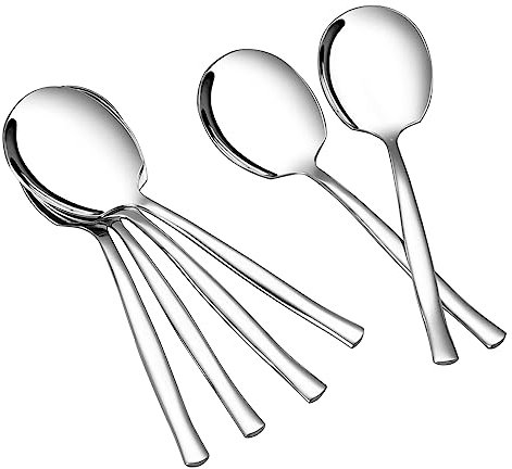 Oymlclivisa 6 Pieces Stainless Steel Serving Spoon, Buffet Serving Spoons