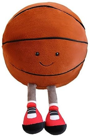 LAARNT 28cm Basketball Plüschpuppen,Kreatives Lächeln Basketball Plüschkissen,Weiches Basketball Plüschtier,Niedliches Sportspielzeug,Cartoon Smiley Plüschpuppen,Spielzeug für Kinder