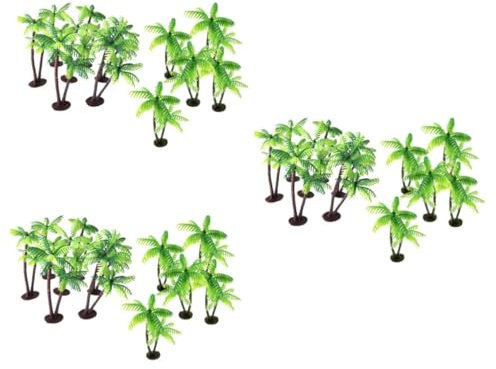 Abaodam Palmier en Rafia 72 Pièces Décorations D'aquarium Décoration Aquarium Mini Décor De Paysage Petite Cocotier Palmiers Deco Table
