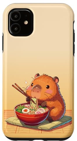 süße Capybara isst Ramen Nudeln Capybaras Ramen Hülle für iPhone 11