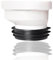 ieron Tuyau de raccordement excentrique de 2 cm, buse de tuyau de toilette rigide coudée en plastique, drain, excentrique droit, raccord de raccordement de toilettes