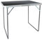 Harbour Housewares Folding Table - 80cm x 60cm - Black - Small Metal Trestle Tables Foldable Portable Side Table for Indoor, Outdoor, Garden, BBQ, Pinic, Dining, Camping