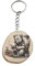 Promotech Porte-clés unique en bois gravé au laser l'ourson, Bois naturel, W5L5