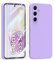 MIKULLE Silicone Coque pour Samsung Galaxy A35 5G avec 2 Verre trempé Protection écran,Couleur Pastel Ultra-Mince Souple en TPU en Silicone Antichoc Bumper Housse - Violet