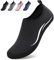 BARFULKER Schwimmschuhe Badeschuhe Damen Herren - Schnell Trocknend Wasserschuhe Leicht Strandschuhe Surfschuhe für Männer Frauen, Aquaschuhe für Pool Beach Yoga, Schwarz, 40 EU