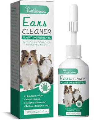 JHIALG Pet Ear Drops For Cats And Dogs Universal Ear Canal Ear Mite Deodorization, Wash Ear Antipruritus Cleaning U1U7