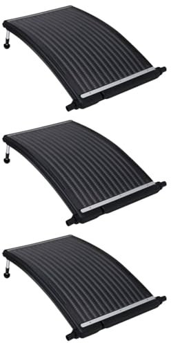 qohoio Gebogene Solar-Heizpaneele für Pool 3 STK. Pool Heizung Solar Poolheizung Outdoor Pool Heizung Pool Solarheizung 110x65 cm