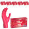 ARNOMED Guantes nitrilo talla S, rojo, guantes de nitrilo, 2000 unidades (20 cajas), guantes nitrilo desechables sin polvo, guantes de goma sin látex, guantes nitrilo en tallas XS, S, M, L y XL