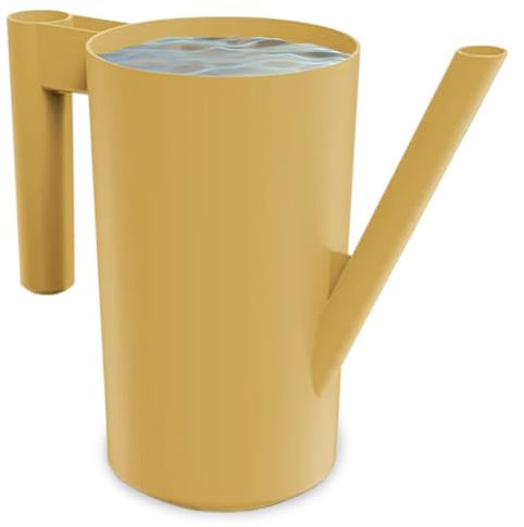 PECZEKO Gießkanne 2,0 Liter für Haus & Garten - aus robustem Kunststoff - giesskanne zur einfachen Bewässerung von Blumen, Pflanzen und zimmerpflanzen 1er-Set (1 Pack) Senf