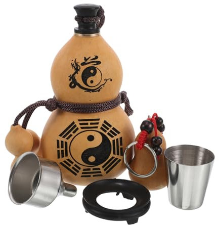 KONTONTY Bouilloire Traditionnelle En Gourde Bouteille Deau Portable Style Chinois Étanche Pour La Randonnée