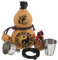 KONTONTY Bouilloire Traditionnelle En Gourde Bouteille Deau Portable Style Chinois Étanche Pour La Randonnée