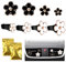 8 Stück Auto Lufterfrischer Clip, Gänseblümchen Blume Auto Aromatherapie Vent Clips, 4 Größen Auto Parfüm Diffusor mit 4 Stück Aromatherapie Tabletten für Autozubehör Innenraum Deko (Schwarz,Weiß)