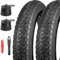 MEGHNA 2er-Set 20/26 Zoll E-Bike Reifen 3.0 Zoll Fahrradmäntel+Schlauch AV32mm 20x3.0/26x3.0 Electric Bike Reifen/Schlauche kompatibel 76-406/559 Mountain Bike/Fat Tires Bike/Snow Bike (20x3.0 Zoll)