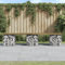 Myheimly Gabionenwand Gartenbank, Sitzbank Bank Gabionen, Gabionenbank für Garten Terrasse, Steinkorb Drahtkorb Parkbank Gartenmöbel, Massivholz Kiefer Dunkelbraun,203 x 31 x 42 cm