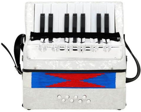 BESTonZON Akkordeon Musikspielzeug Instrumente Musikinstrument Musikspielzeug Musikspielzeug Lernspielzeug Bauchmuskeln Ziehharmonika Technik Bauchmuskeln Weiß