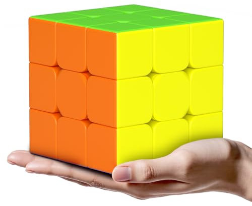 ROXENDA 3x3x3 Large-Zauberwürfel (9cm) – Speedcube, Glatte Drehung, Cube Würfel für Kinder & Erwachsene, Ideal für und Gehirntraining