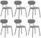 JZGORC Juego de 6 Sillas de Comedor, Silla de Cocina Apilable, Silla Tapizada de Ocio con Patas de Metal Negro para Sala de Estar, Comedor, Cocina, Dormitorio - Caqui