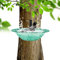 Baum Vogelfutterstation, Baum montierte Vogeltränke 22,9 cm Wandmontierte Vogeltränke für den Außenbereich, transparentes hängbares Wasserfutterbecken, installiert auf Holzzäunen, Bäumen, Deck, Innen