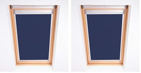 Bloc Skylight Blind for Velux Roof Windows Blockout, Navy, MK04 (Pack of 2)