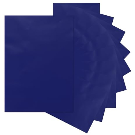 sourcing map 10Pcs Adhesive Vinyl Sheets Bundle, 8.3 x 12 Self Adhesive Vinyl Matte Metallic Stickers for Cutting Machines Party Decoration Car Decal, Dark Blue