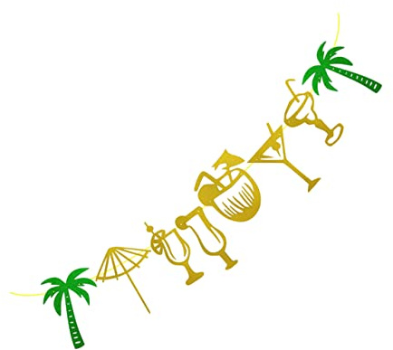 WOONEKY 1 Satz Glitzernde Beach Banner Deko Hängende Partydekoration für Sommer Strandfeiern und Fotoautomaten als Fotohintergrund für Unvergessliche