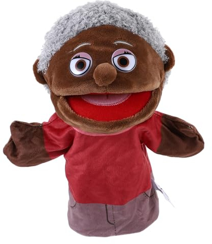 HONITANO Cartoon Handpuppe Plüsch Großmutter Handspielzeug für Geschichtenerzählen Kreative Figurenpuppe Pädagogisch Fördert Fantasie und Eltern Junge Mädchen interaktion