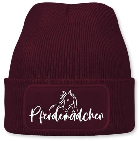 Prozente Momente Pferdemädchen – lustige Wintermütze | Beanie für Damen & Herren, warm, elastisch & Unisex, Strickmütze mit Patch & Druck, perfekt für Après-Ski, Weihnachtsmarkt & Fasching
