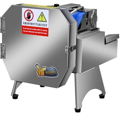 Electric Vegetable Cutter Machine, 120W Stainless Steel Commercial Slicer, Automatic Onion Cabbage Fruit Chopper with Conveyor Belt for Restaurant & Kitchen