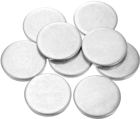 OPVYAEU 20 Piezas Acero Inoxidable 304, 25mm (31/32) Diámetro x 2.5mm (0.1) Grosor, Placas Planas Redondas para Grabado Metal Artesanal y Fabricación de Joyas