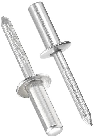 TOP-VIGOR Blindnitar 6,4mm x 20mm, 304 rostfritt stål stängda ändars popnitar för metall, förseglade stålnitar med dragmandrin för byggnad, maskineri och möbler, 25-packning
