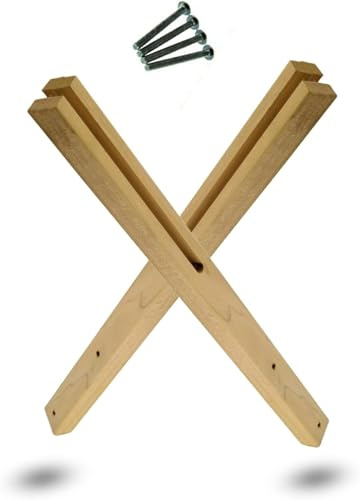 Javco Heavy Duty Wooden Headboard Struts Pair – Hardwood Legs for Bed Frame – Universal Multi-Fit Slotted & Pre-Drilled with Screws (60cm)
