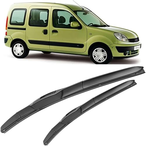 DuanRQ Front Scheibenwischer für Renault Kangoo 1997-2007, Set Frontscheibenwischer Wischerblätter Vorne Alle Jahreszeiten Ersatzwischblätter