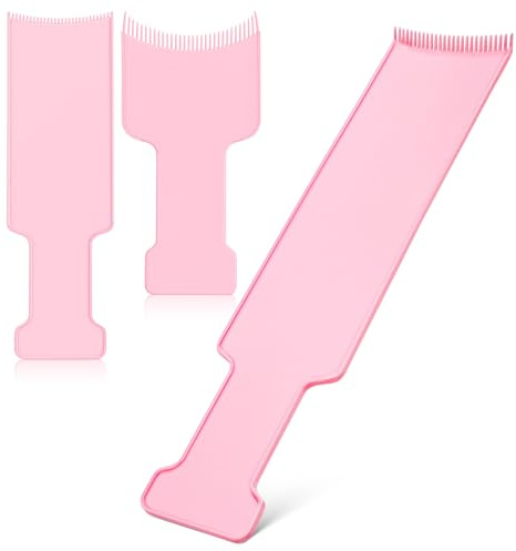 VILLFUL Kit de Mèches Balayage Cheveux 3 Peignes Plastiques Résistants pour Coloration Précise et Uniforme, Planche de Teinture Coiffure Professionnelle, Accessoires Coiffure Essentiels