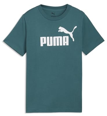 PUMA Boy's Ess No. 1 Logo Tee B Tees (1er Pack), Emerald Ice, 13-14 Years