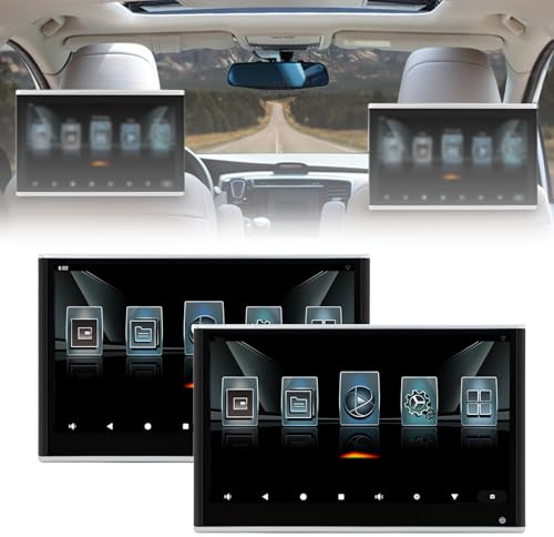 Lettore Video Per Poggiatesta Auto Da 11,6 – Schermo Touch IPS 1366x768, TV Per Auto, 1+32GB, Supporto 4K, WiFi, FM, USB, Lettore Musicale E Video, DC 12V | Supporta 10 Lingue, 2pc